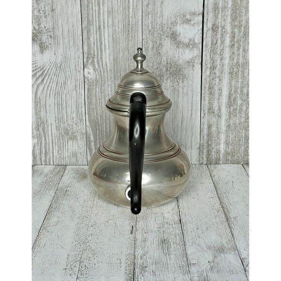 Vintage Royal Holland Pewter Teapot Ebony Handle Daalderop - Picture 2 of 9